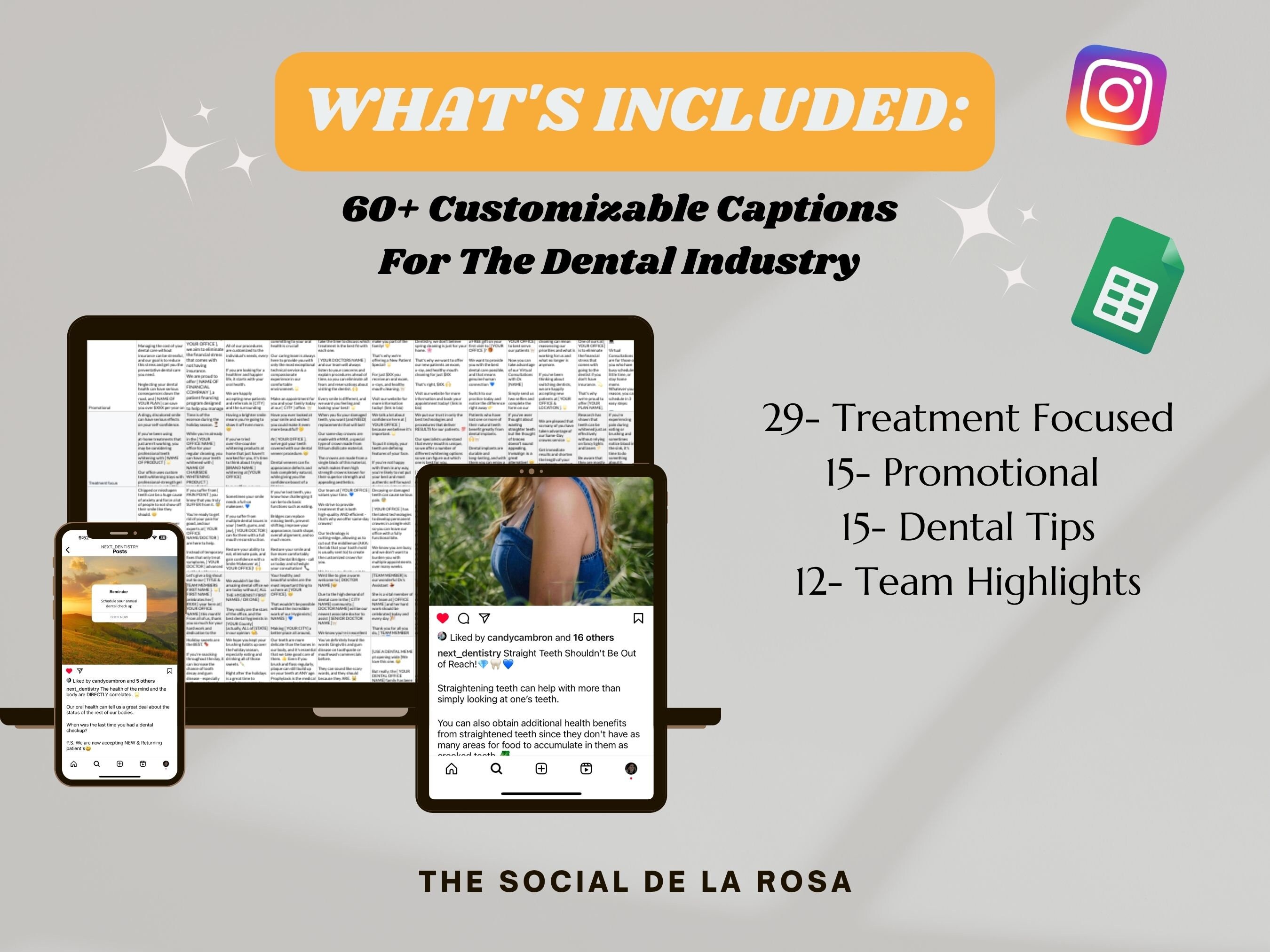 60 Dental Instagram Captions Templates Dental Assistant Social Media
