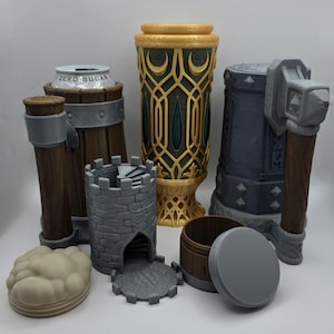 Fantasy Can Cooler Tabletop Kit: Dice Box & Tower for Tabletop Gaming