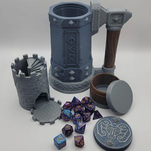 Dwarf Mug 16.9oz(500ml) - 3D Printed Can Cooler - Tabletop Accessories - DnD Themed Mug