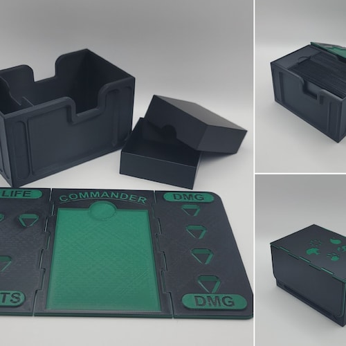 Commander Deck Box With Integrated Command Zone- MTG Card Holder