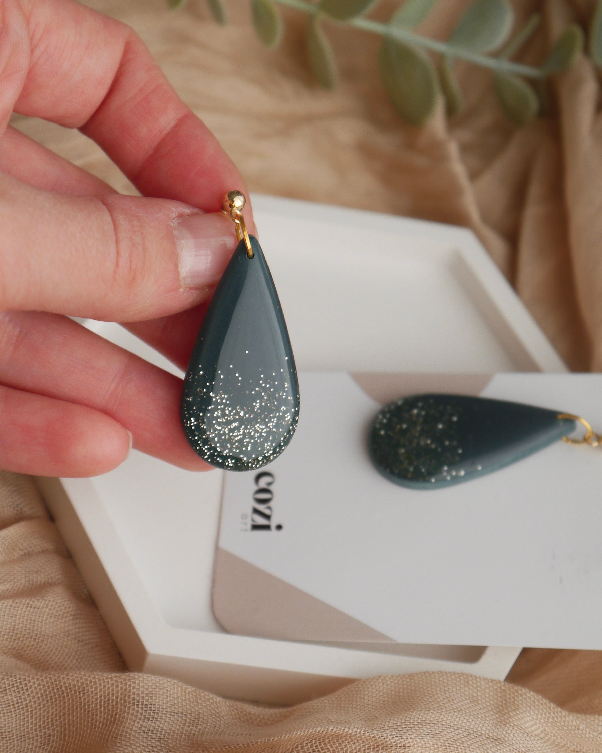 Geometrische Ohrringe Damen - Asymmetrische Acryl Ohrringe Bunt