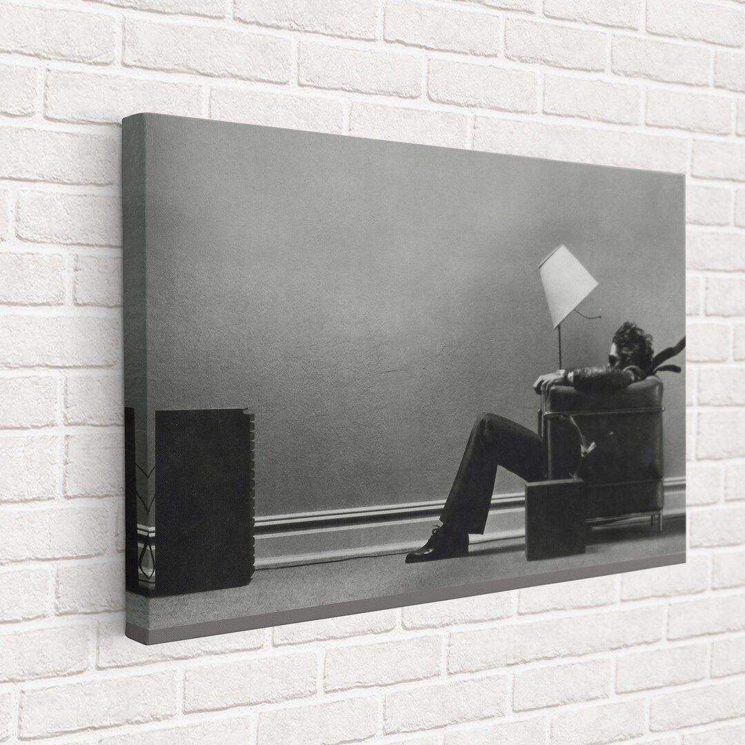 Blown Away Guy Maxell Ad 1979 Steve Steigman Poster, Framed Canvas