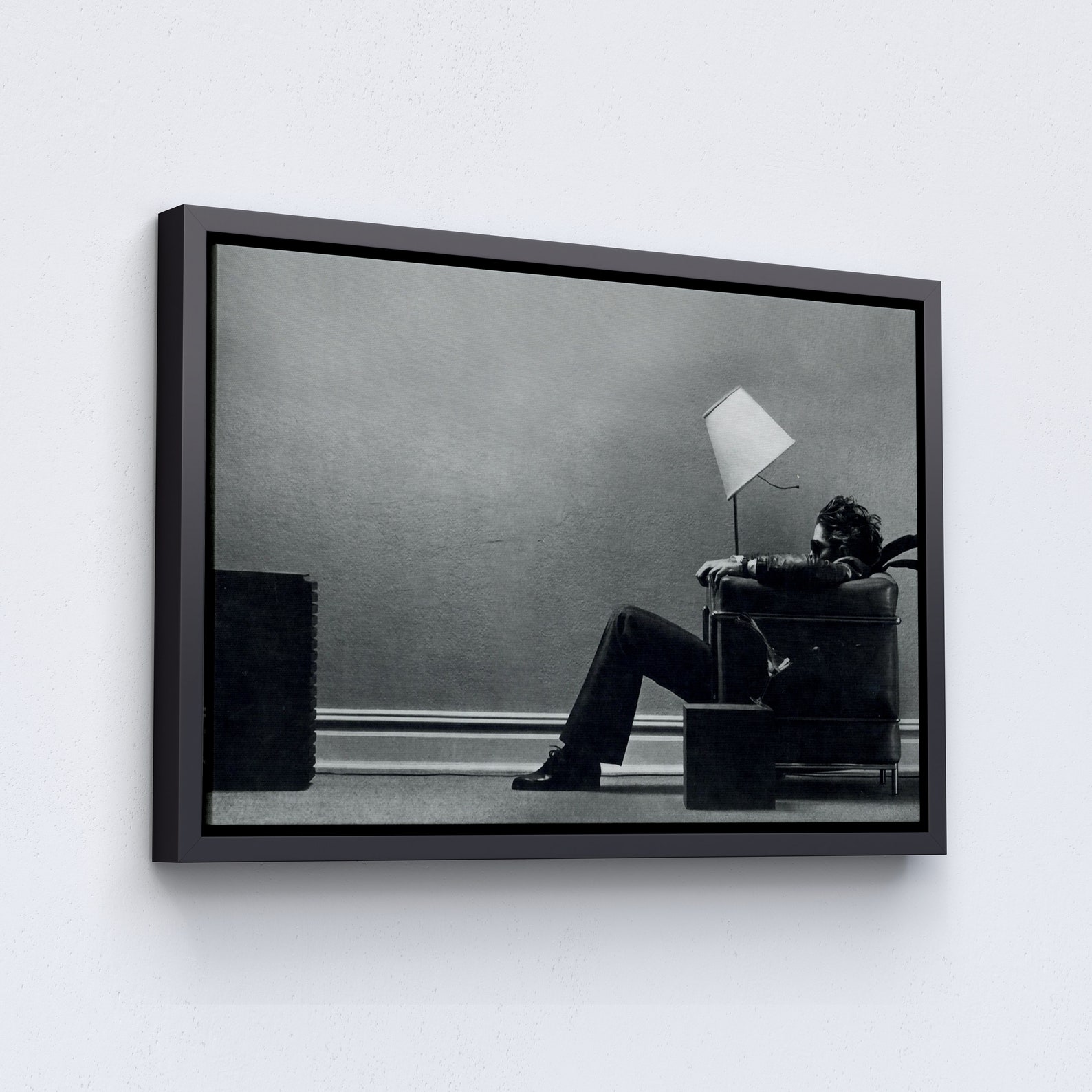 Blown Away Guy Maxell Ad 1979 Steve Steigman Poster, Framed Canvas Decor, Living Room Wall Art