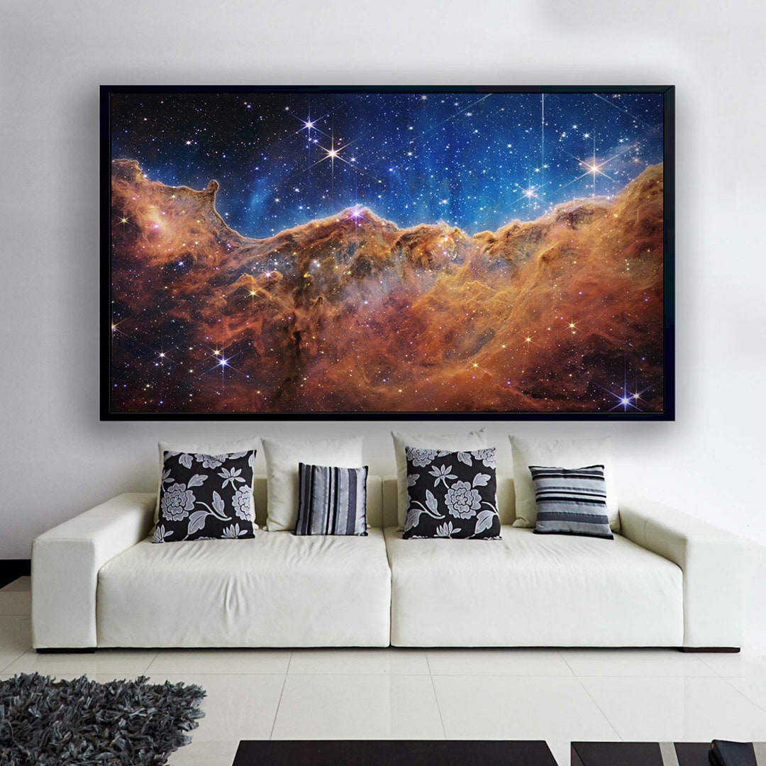 Carina Nebula NASA Deep Field Canvas, Cosmic Cliffs, James Webb Space ...