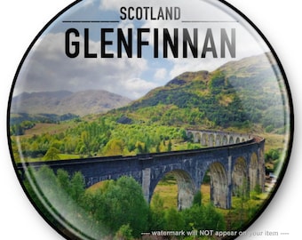 Aimant de réfrigérateur souvenir Glenfinnan Ecosse ou autocollant en vinyle #2816