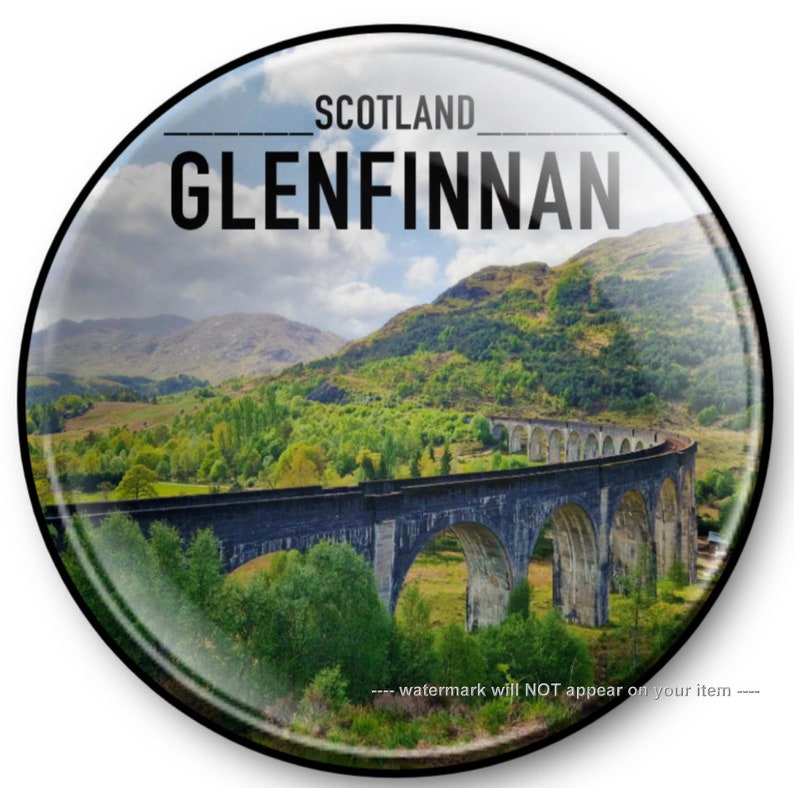 Aimant de réfrigérateur souvenir Glenfinnan Ecosse ou autocollant en vinyle 2816 image 1