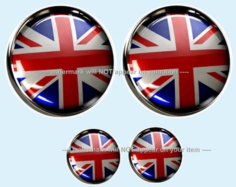 4x Union Jack drapeau britannique Royaume-Uni vinyle autocollant autocollant souvenir autocollants #9145