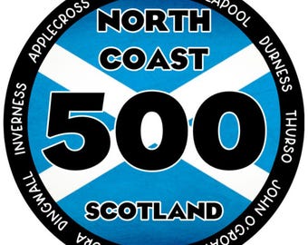 2x NC500 North Coast 500 Scotland Scottish Road Trip Vinyl Sticker
