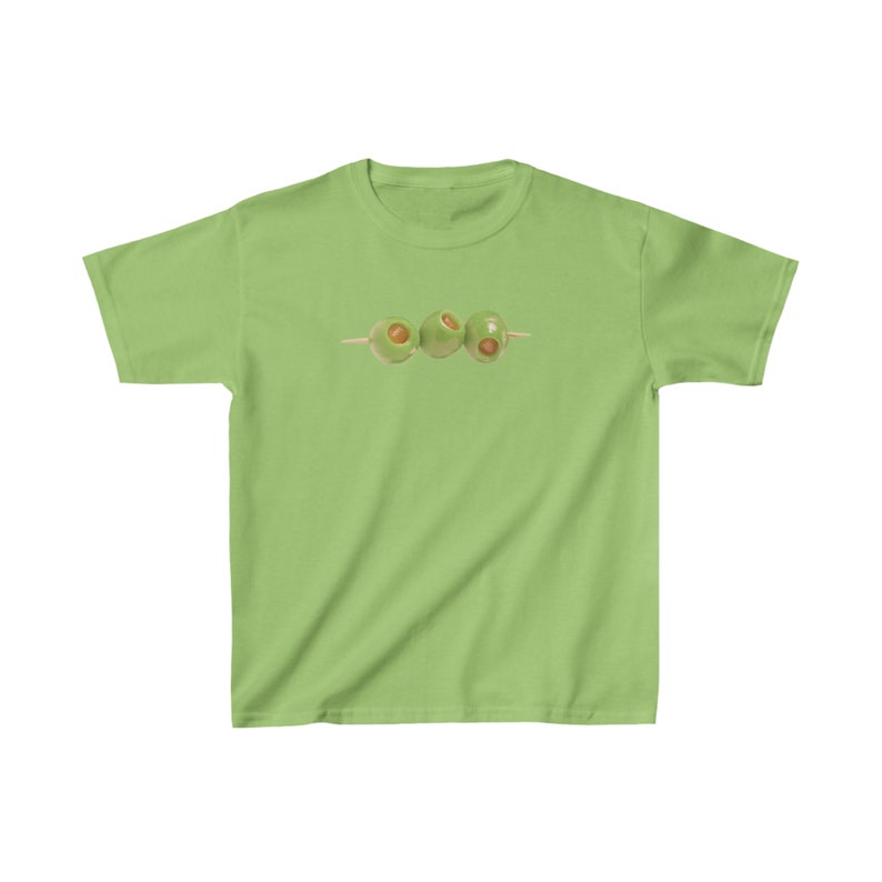Martini Oliven Baby T-Shirt | Shirt aus 100% Baumwolle | coquette y2k Grafik-T-Shirt | nachhaltig hergestellt Lime