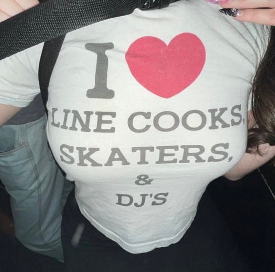 BABYL ライブビューイング TEE【Lサイズ】 I Love Line Cooks, Skaters, and Djs Baby Tee | 100% Cotton Shirt