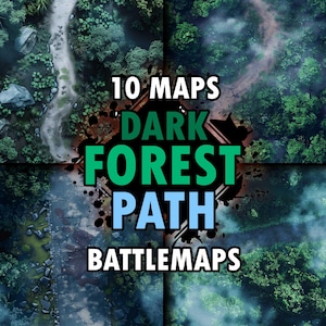 10 Mapas da Floresta Negra DnD 5e, roll20 mapas de batalha de Dungeons and Dragons, mapa DD sem grade, mapas de RPG de batalha na selva, ferramenta de campanha de RPG, terreno de presente de DM