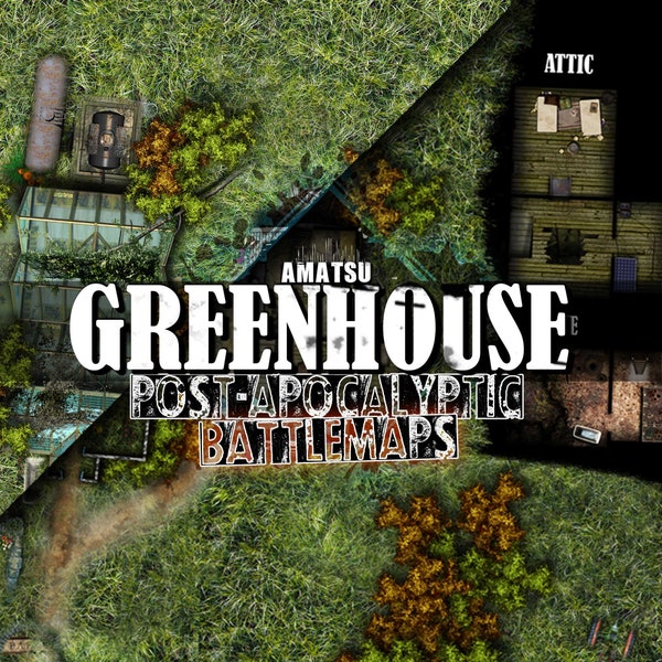 Post-apocalyptic Greenhouse battle map | zombie invasion