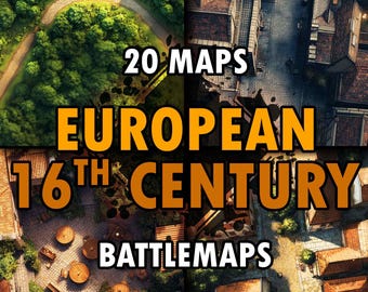 20 Victorian Era in 16th century France Battle maps | DnD Musketeers | medieval top-down view rpg map, historical fantasy Renaissance period