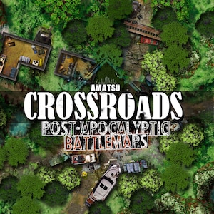 Postapokalyptische Crossroads-Schlachtkarte | Zombie-Apokalypse-Schlachtkarte
