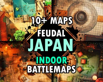 10+ Indoor Feudal Japan Battlemaps, indoor samurai map, rpg feudal setting, d&d japanese castle interior, dojo encounter battlemap, vtt maps