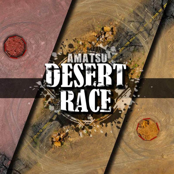 Gaslands Tabletop terrain map | Desert Road Race | Amatsu Maps