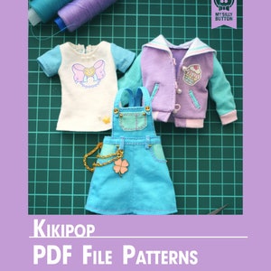 Sewing PDF Patterns &quot;Overalls Set&quot; for Kikipop with step-by-step photo instruction (in English)