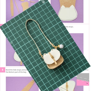 Sewing PDF Patterns Kitty purse for Azone/Blythe/Obitsu/Pullip with step-by-step photo instruction in English image 2