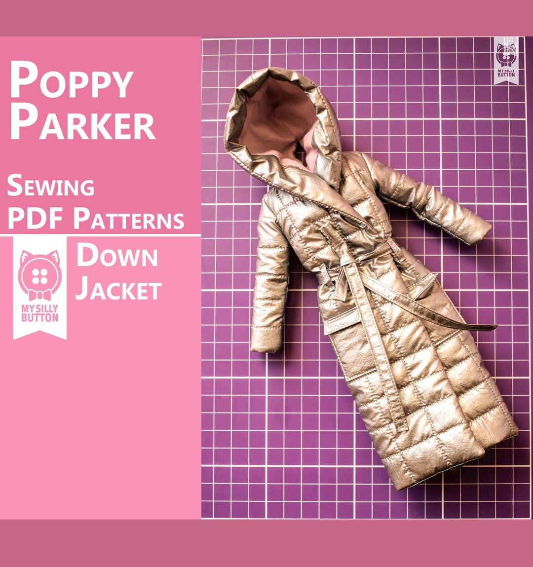 Sewing PDF Patterns down Jacke for Poppy Parker With Stepbystep Photo