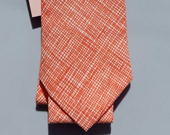 Orange sketch Tie- Men's Ties-Wedding orange tie | architecture print ties | woman fashion tie | neckties wedding | Groomsmen and groom