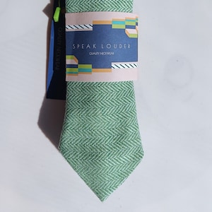 Dapper and unique, our Stylish Green Chevron Wool Tie, Ideal for Wedding & Groomsmen, Fashionable Women&#39;s Accessory, unique handmade necktie