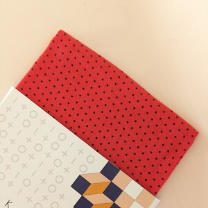 Red Pocket Square: Black Micro Dots, Silky Mens Handkerchief
