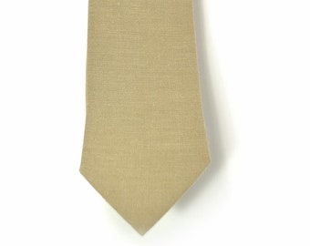Light Brown chambray tie, skinny tie, Beige tie, Neckties for men, Rustic tie, Light brown tie, organic cotton tie, wedding ties