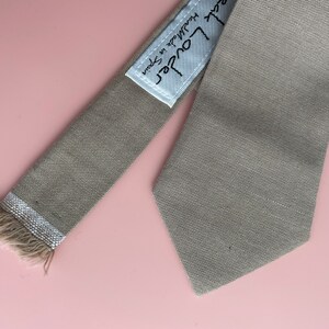 Brown chambray tie, skinny tie, Beige tie, Neckties for men, Rustic tie, Light brown tie, organic cotton tie, wedding ties, gift for men