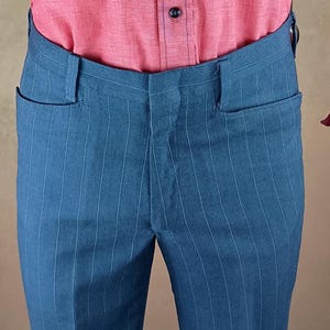 1960s/ 70s Flared Slacks Pin Striped Size 31&quot;