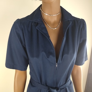 Navy 1960s / 1970s Jumpsuit- Medium