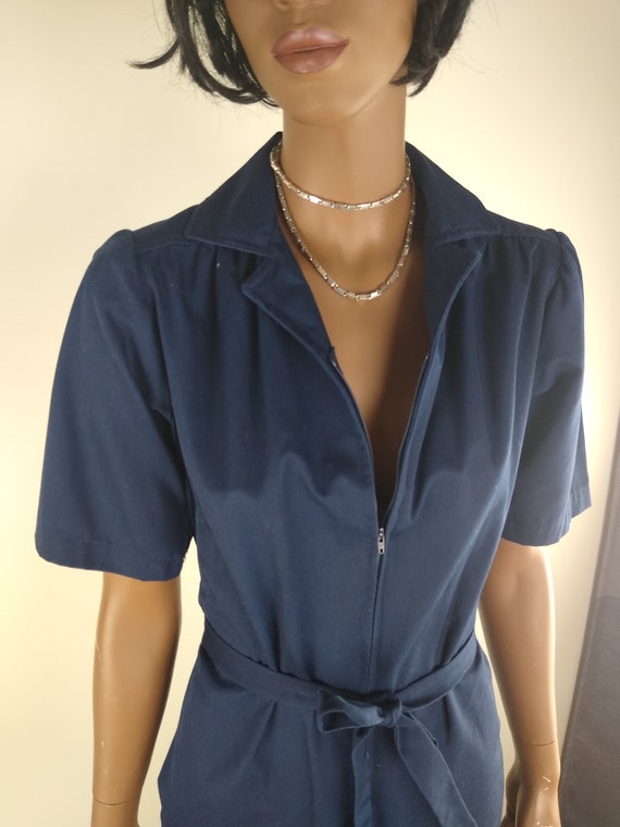 Navy 1960s / 1970s Jumpsuit- Medium