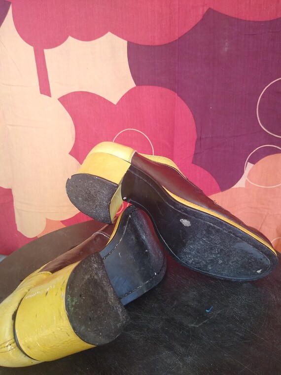 Mens 70s  Leather Platform Shoes - image 8