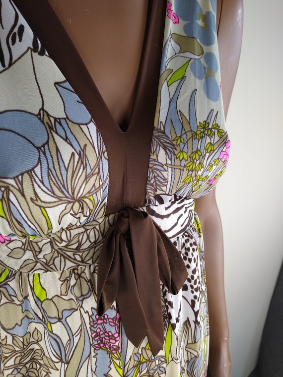 1970s Lorraine Jungle Print Lingerie Dress Set - … - image 6