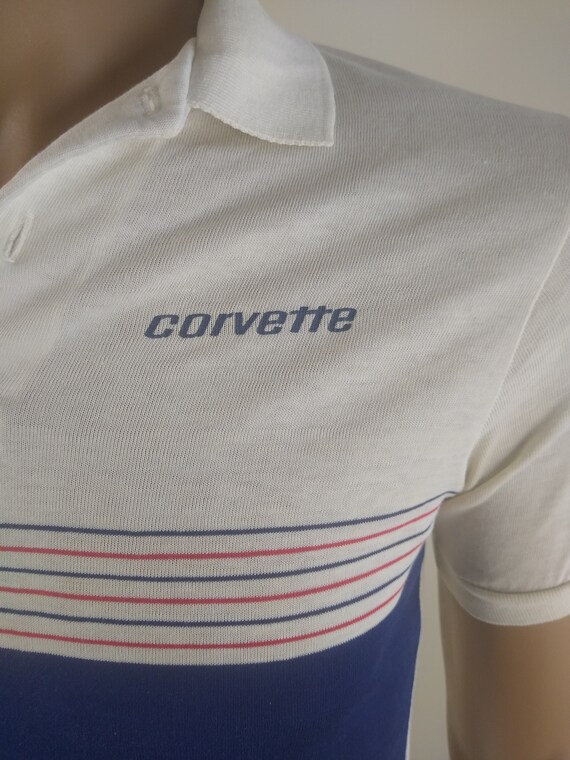 1970s ScreenMates Corvette Polo Shirt ** As is** … - image 7