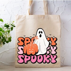 Halloween Tote Bag for Kids, Halloween Trick or Treat Bag, Trick or Treat Bag, Autumn Tote Bag, Halloween Candy Bag