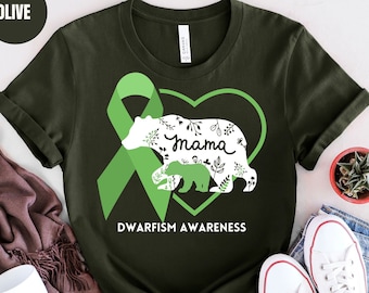 Dwarfism Awareness Month Shirt, Celebrate Dwarfism Awareness, Mama Bear Shirt for Dwarfism Awareness, Plus Size T-shirts