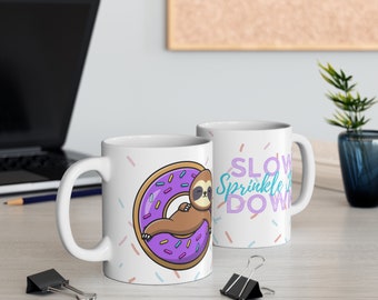 Sloth Coffee Mug, Teacher Appreciation Gift, Funny Teacher Mug