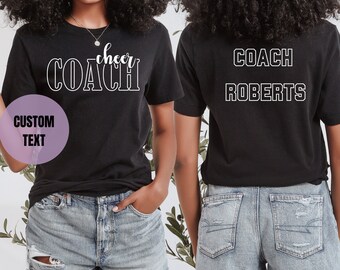 Fast Delivery Custom Cheer Coach Shirt, Personalized Cheer Coach Gift, Customizable Cheerleader Shirts
