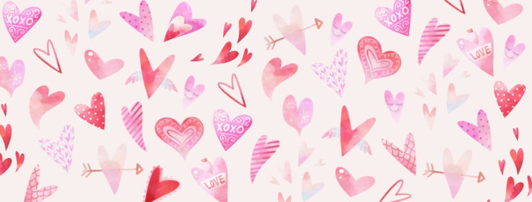 Valentine Hearts Facebook Cover - Etsy