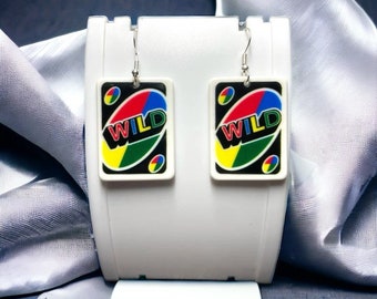 Fun Drop Card Earrings Unique Women's Gift Wild Card Design Birthday Gift