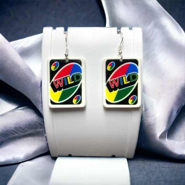 Fun Drop Card Earrings Unique Women's Gift Wild Card Design Birthday Gift