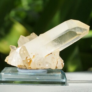 Clear Quartz Cluster, Yellow Coated Crystal, White Quartz Crystal, Large Crystal Cluster, Clear Quartz Tower, Raw Crystal Healing