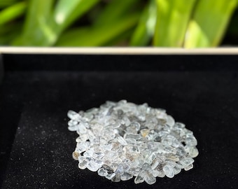 Black Rutilated Quartz Crystal Chips, Natural Black Rutile Quartz Undrilled, Tumbled Healing Gemstones with Rutiles, Natural Rocks