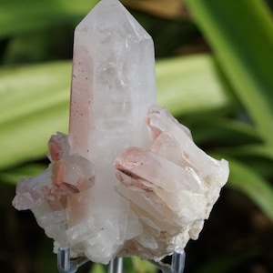 Phantom Quartz Crystal, Rose Quartz Crystal Point, Quartz Crystal Tower, Pink Quartz Crystal, Ghost Phantom Quartz, Crystal Gift For Her