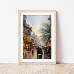Colonial Streets of South Asia - India/Pakistan Digital Wall Art - Desi Home Decor