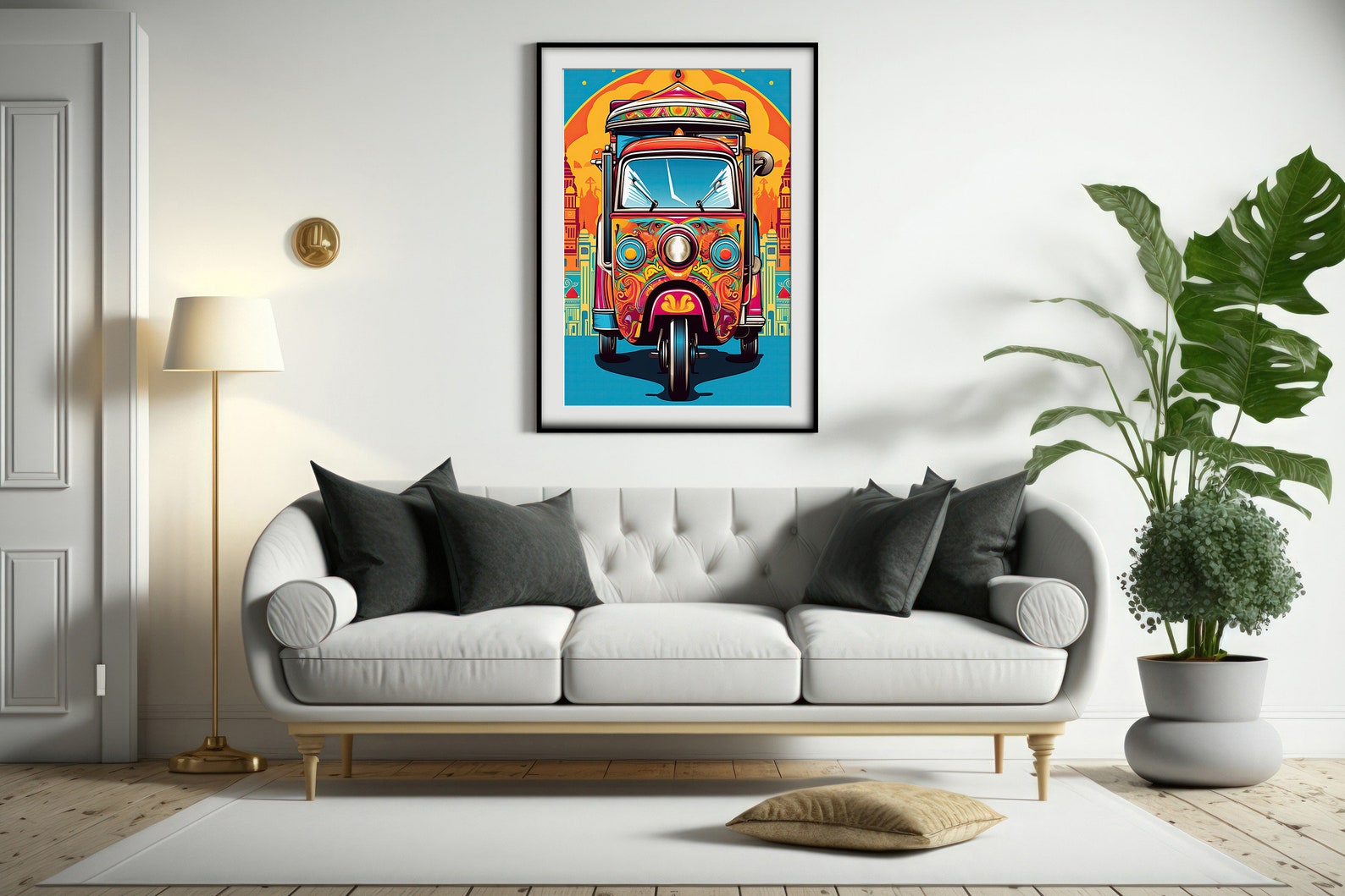 Pakistani Rickshaw Digital Home Decor Wall Art, South Asian Art Etsy