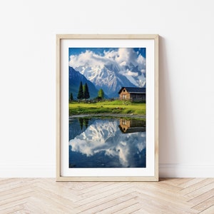 Pakistani Himalayas - Digital Illustration of the Majestic Nanga Parbat view from Fairy Meadows - South Asian Wall Art