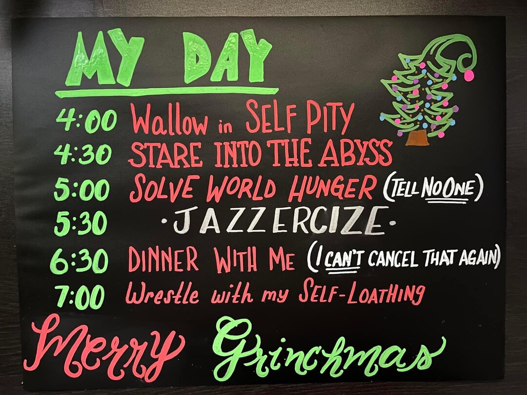 Grinch Themed Chalkboards Etsy
