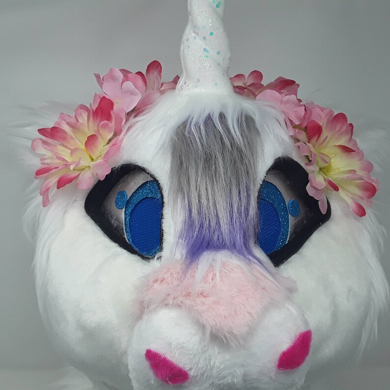 Fursuit Cosplay Sally the Unicorn. Head and Tail Etsy