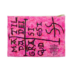 Matilda of Tuscany Signature Accessory Pouch in Mottled Pink